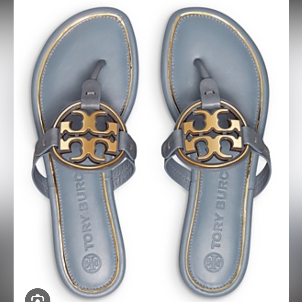 Tory Burch Like New Metallic Leather Sandals
